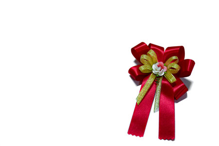 ribbon. concept of Christmas and New Year or greeting card valentine day.の写真素材