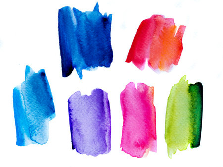 Abstract Hand painted Watercolor Colorful wet on white paper. texture for creative wallpaper or design art work. Background for add text message. Pastel colorsの写真素材