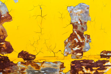 abstract corroded grunge background iron rusty artistic wall peeling paint. car rusty peeling textureの写真素材