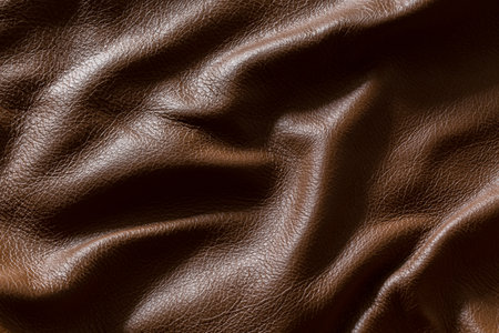 Abstract luxury leather brown color texture for background. Dark Gray color leather for work design or backdrop product.の写真素材