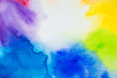 Abstract Hand painted Watercolor Colorful wet on white paper. texture for creative wallpaper or design art work. Background for add text message. Pastel colorsの写真素材