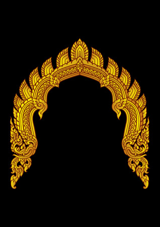 thai pattern vintage crown vector illustratorのイラスト素材