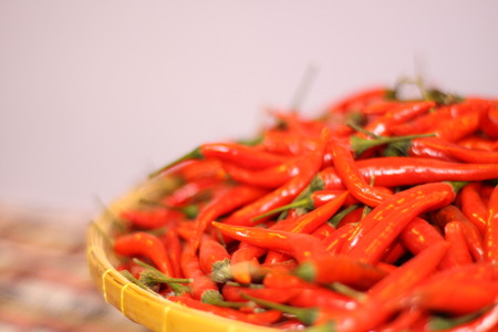 red chili basketの写真素材