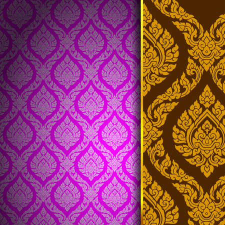 thai pattern background vintage vectorのイラスト素材