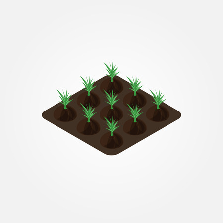 Create your own farm. set of design isometric elements in modern flat style. Vector illustrationのイラスト素材