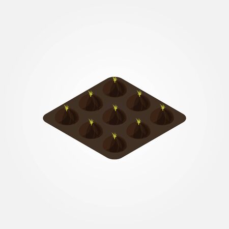 Create your own farm. set of design isometric elements in modern flat style. Vector illustrationのイラスト素材