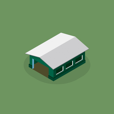 modern architecture  Isometric  modern architecture icon illustration.のイラスト素材