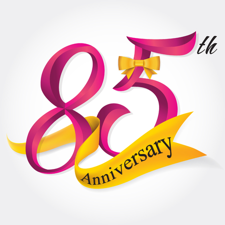 Anniversary emblems 85-anniversary template designのイラスト素材