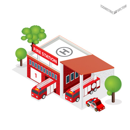 Fire Department buildingのイラスト素材