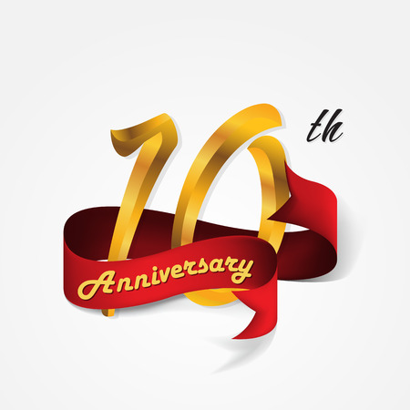 Anniversary emblems 10-anniversary template designのイラスト素材