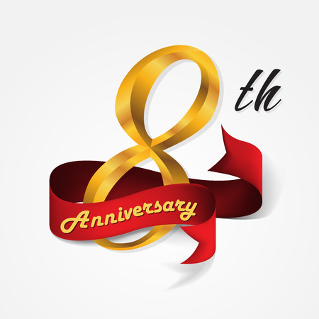 Anniversary emblems 8-anniversary template designのイラスト素材