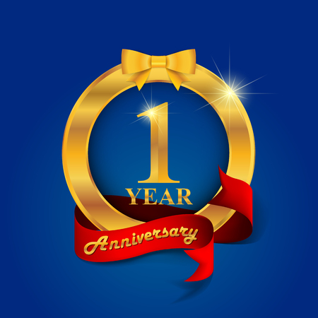 Anniversary emblems 1-anniversary template designのイラスト素材
