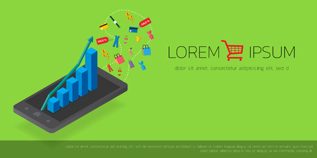 Vector concept of  online shopのイラスト素材