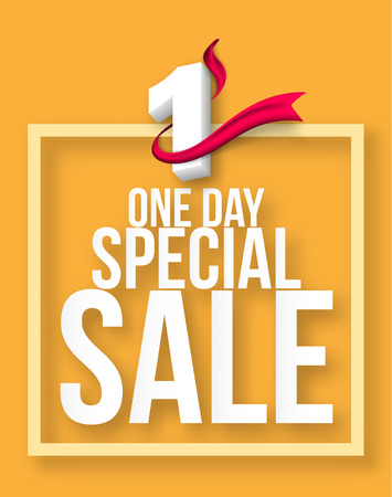One day Sale banner template design, Big sale special offer template,banners,wallpaper, invitation, posters, brochure, voucher discount.のイラスト素材