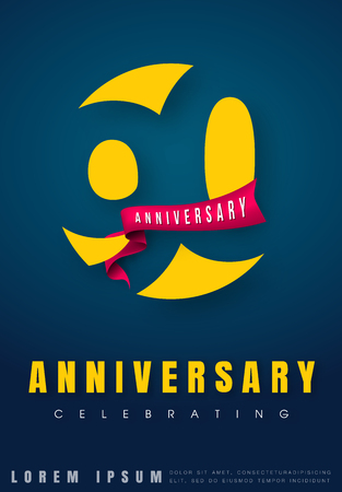 Anniversary emblems 90 anniversary template design. Creative design for your greetings card, flyers, invitation, posters, brochure, banners, calendarのイラスト素材