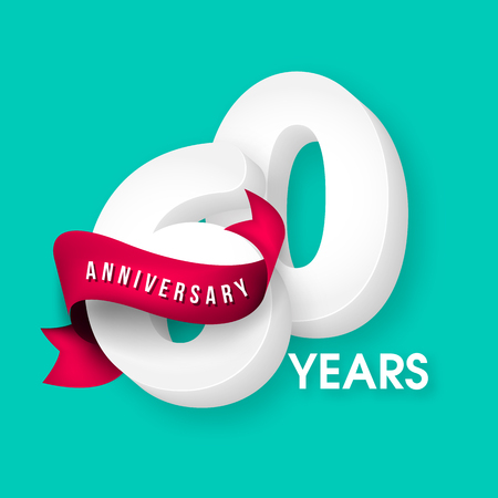 Anniversary emblems 60 anniversary template designのイラスト素材