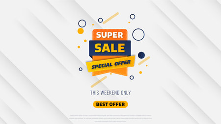 Sale banner template design with geometric background , Big sale special offer up to 80% off. Super Sale, end of season special offer banner. vector illustration.のイラスト素材