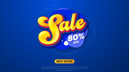 Sale banner template design with geometric background , Big sale special offer up to 80% off. Super Sale, end of season special offer banner. vector illustration.のイラスト素材