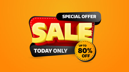 Sale banner template design with geometric background , Big sale special offer up to 80% off. Super Sale, end of season special offer banner. vector illustration.のイラスト素材
