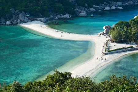The sand beach at Nangyuan island, Thailandの写真素材