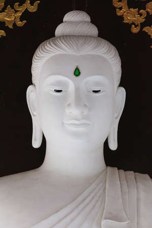 Portrait of white Buddha image in Phu Ruea, Thailand