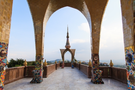 Buddhist temple  Wat Phra That Pha Kaew  at Khao Kho, Phetchabun Thailandのeditorial素材
