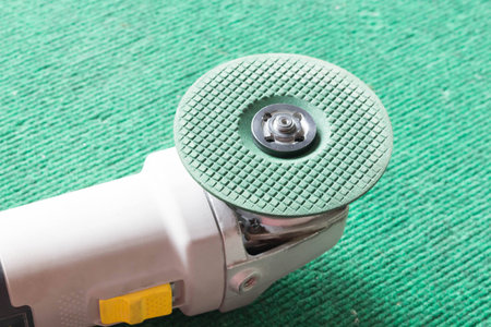 abrasive cut disc and grinderの写真素材