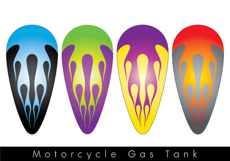 This is a beautiful vintage custom paint Motorcycle Gas Tankのイラスト素材