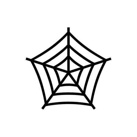 Black Spider net symbol for banner, general design print and websites. Illustration vector.のイラスト素材