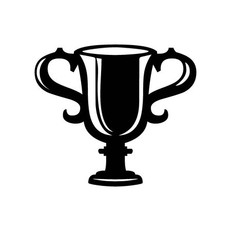 Black Trophy symbol for banner, general design print and websites. Illustration vector.のイラスト素材