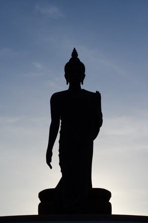 Big buddha in silhouetteの写真素材