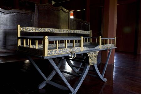 Seat on elephant back.の写真素材