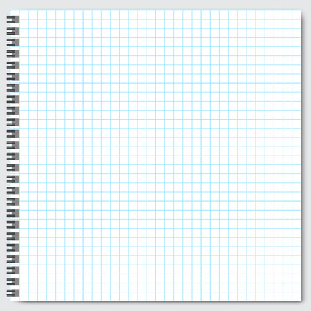 Blank lined paper template, one page, Notebook & Exercise book, vector illustration.のイラスト素材