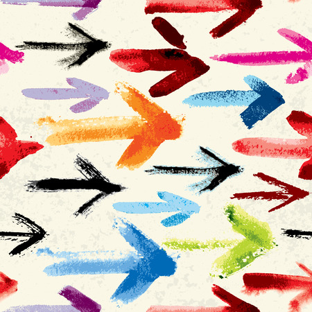 Seamless background pattern. Pattern of painted arrows pointing rightのイラスト素材