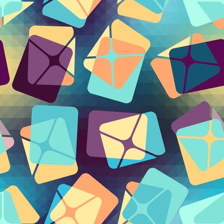 Seamless background pattern. Abstract retro geometric patternのイラスト素材