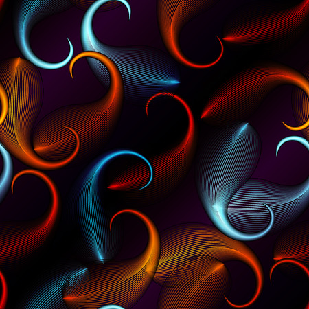Seamless background pattern. Abstract pattern on black background.のイラスト素材