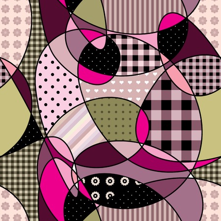 Seamless background pattern. Will tile endlessly.  Pink collageのイラスト素材