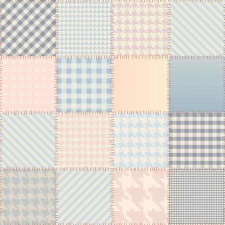 Seamless background pattern. Quilting design of squared patternのイラスト素材