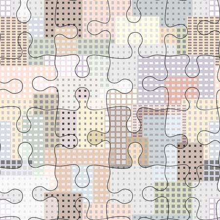 Seamless background pattern. Puzzles of city textureのイラスト素材