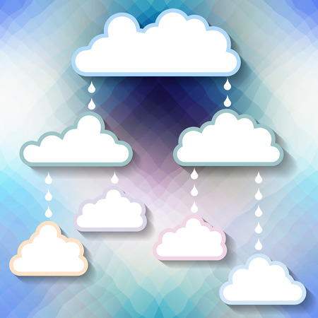 Templates for the text in the form of cloudsのイラスト素材