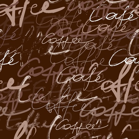 Seamless background pattern. Will tile endlessly. Coffee patternのイラスト素材