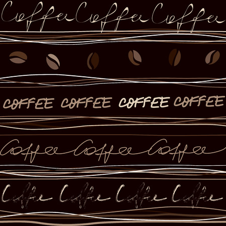 Seamless background pattern. Coffee pattern for menuのイラスト素材