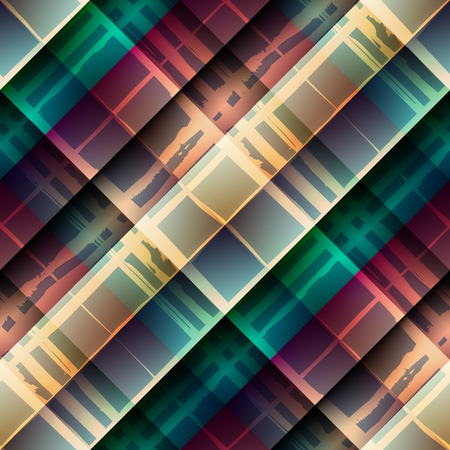 Seamless background pattern. Diagonal plaid pattern on geometric rhombus background.のイラスト素材