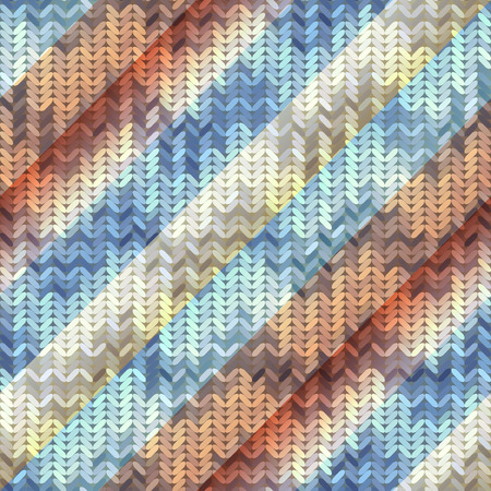Seamless background pattern. Knitted pattern on diagonal backgrund.のイラスト素材