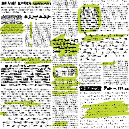Seamless background pattern. Imitation of newspaper with a notesのイラスト素材