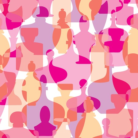 Seamless background pattern. Background of pink flacones.のイラスト素材