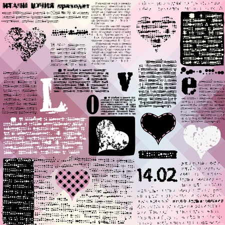 Seamless background pattern. Will tile endlessly. Valentines background.のイラスト素材