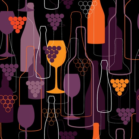 Seamless background pattern. Pattern for wines menu.のイラスト素材