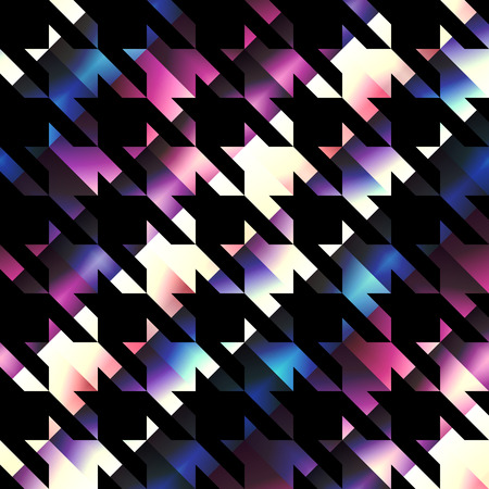 Houndstooth pattern on black background