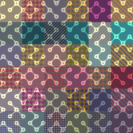 Seamless background pattern. Abstract diagonal geometric pattern with droplet elements.